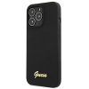 Guess GUHMP13XLSLMGBK iPhone 13 Pro Max 6,7 black/czarny hardcase Silicone Script Gold Logo MagSafe